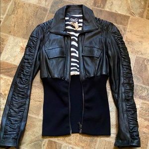 D & G leather jacket